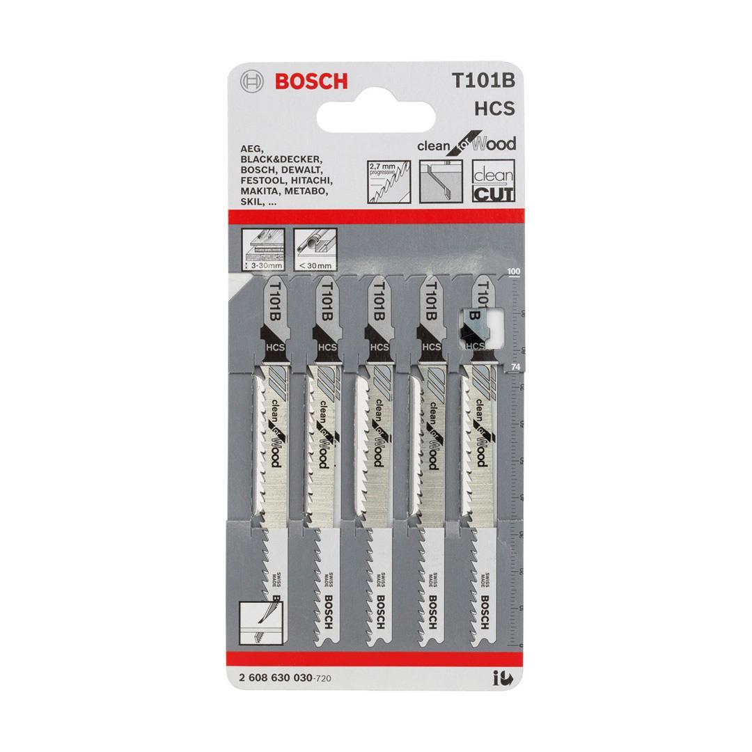 Bosch T 101 B Clean for Wood 5'li Ahşap İçin Dekupaj Testeresi Bıçağı
