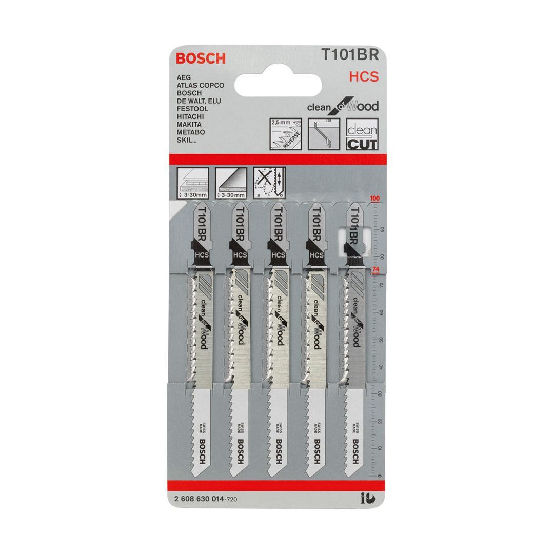 Bosch T 101 BR Clean for Wood 5'li Ahşap İçin Dekupaj Testeresi Bıçağı