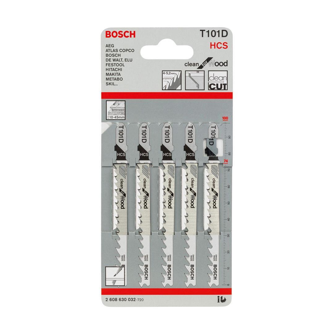Bosch T 101 D Clean for Wood 5'li Ahşap İçin Dekupaj Testeresi Bıçağı