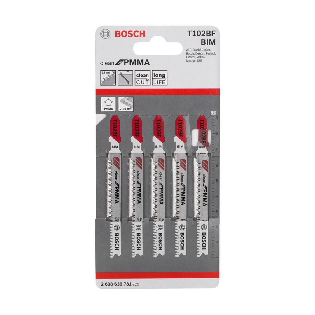 Bosch T 102 BF Clean for PPMA 5'li Dekupaj Testeresi Bıçağı