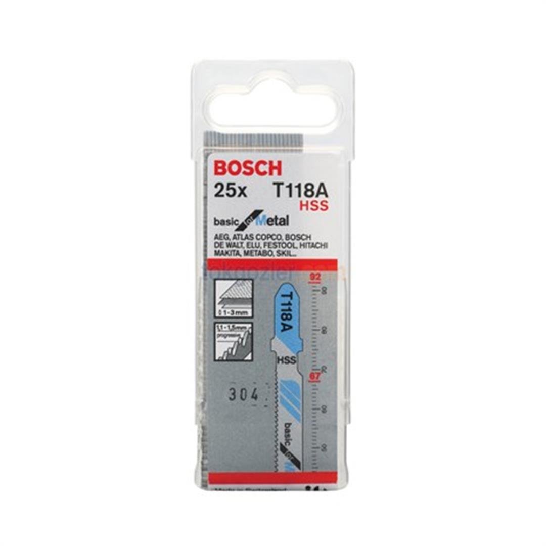 Bosch T 118 A Basic for Metal 25'li Metal İçin Dekupaj Testeresi Bıçağı