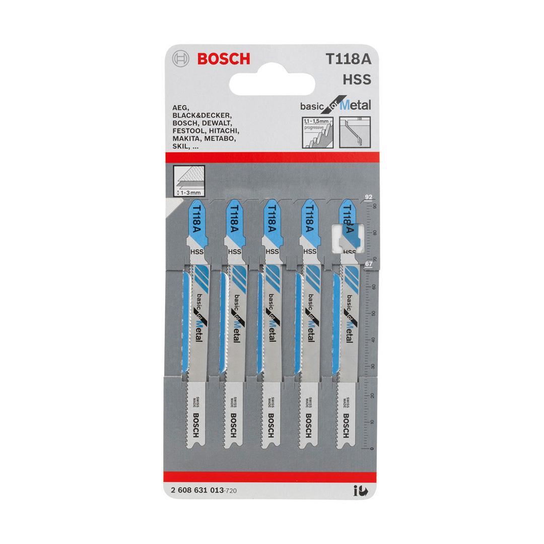 Bosch T 118 A Basic for Metal 5'li Metal İçin Dekupaj Testeresi Bıçağı