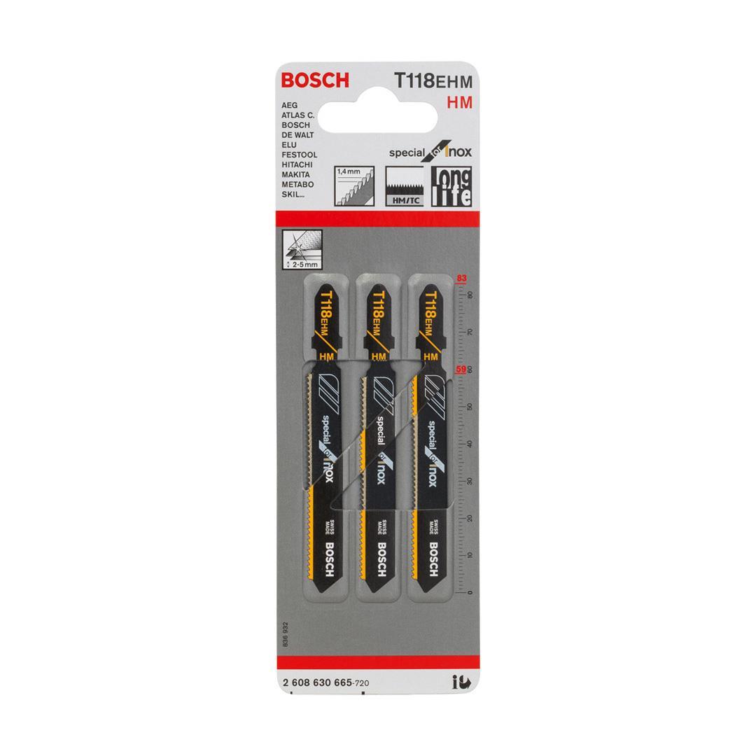 Bosch T 118 EHM Special for Inox 3'lü Paslanmaz İçin Dekupaj Testeresi Bıçağı
