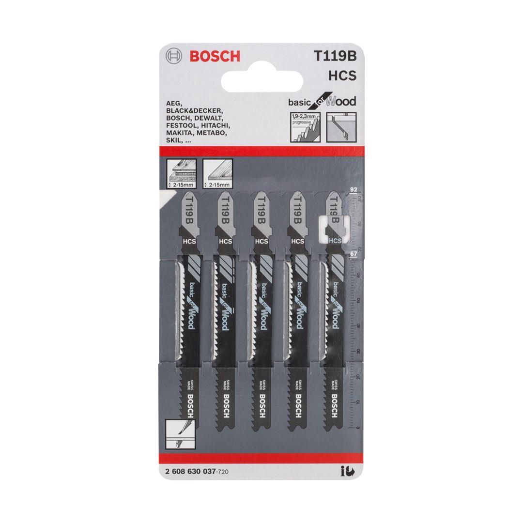 Bosch T 119 B Basic for Wood 5'li Ahşap İçin Dekupaj Testeresi Bıçağı