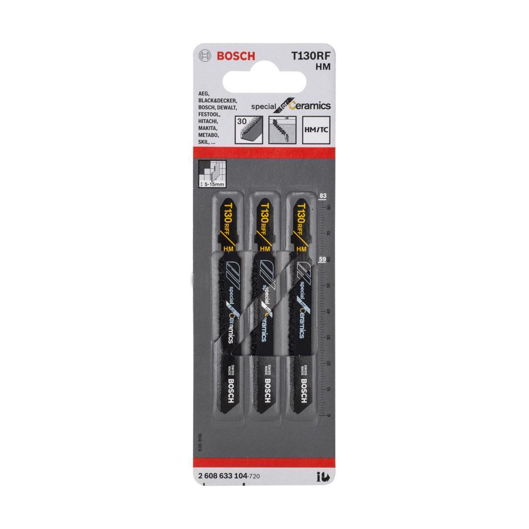Bosch T 130 RIFF Special for Ceramics 3'lü Seramik İçin Dekupaj Testeresi Bıçağı