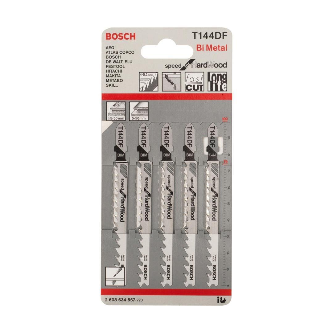 Bosch T 144 DF Speed for Hard Wood 5'li Ahşap İçin Dekupaj Testeresi Bıçağı