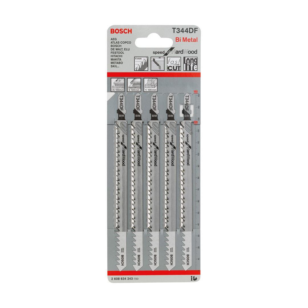 Bosch T 344 DF Speed for Hard Wood 5'li Ahşap İçin Dekupaj Testeresi Bıçağı
