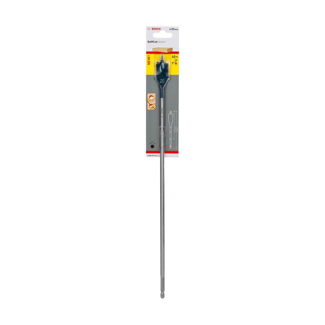 Bosch Yassı Freze Matkap Ucu Self Cut Speed Altıgen 20x400 mm