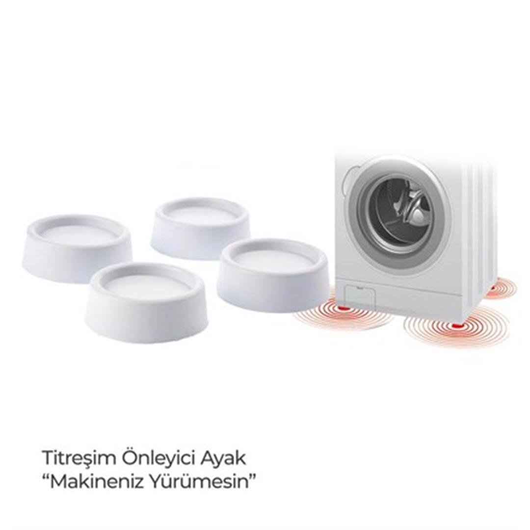 Cosmiq Çamaşır Makinesi ve Kurutma Makinesi Titreşim Önleyici Ayak 4'lü Paket