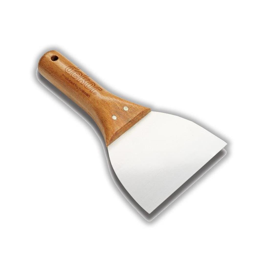 Dekor 10 cm Macun Ispatulası (004) Ahşap Saplı