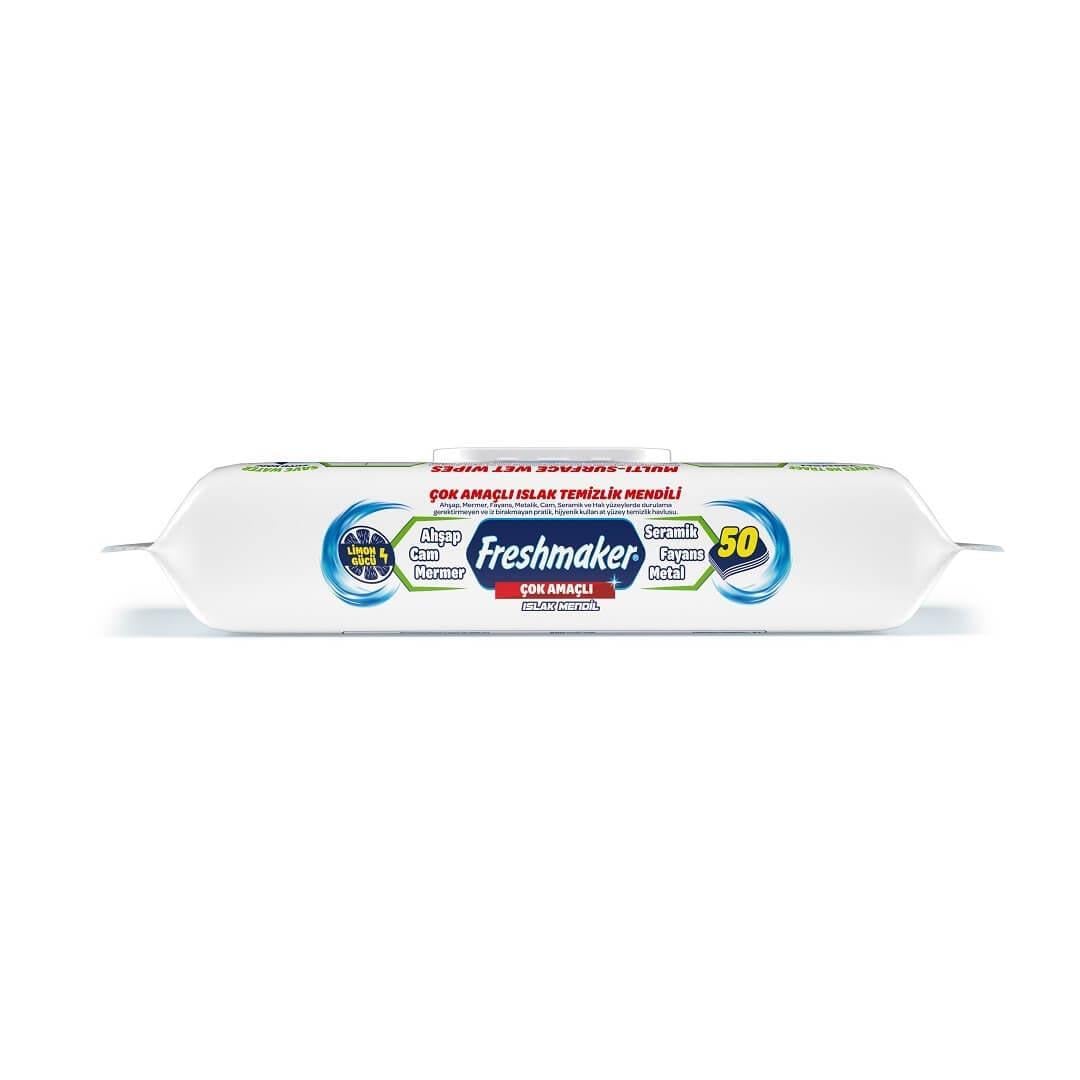Freshmaker Çok Amaçlı Islak Yüzey Temizlik Mendili 50 Adetli