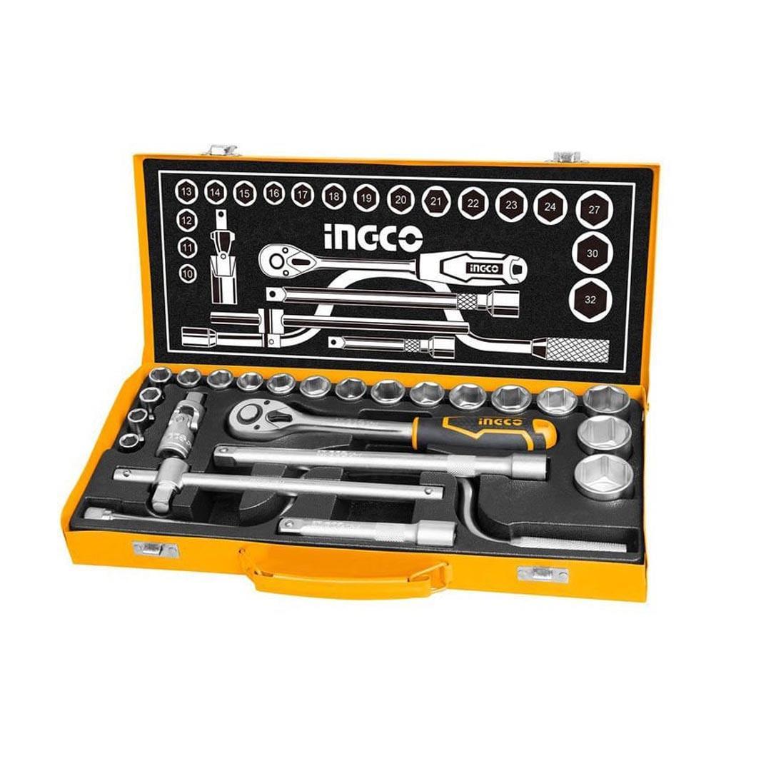İngco HKTS0243 Endüstriyel 24 Parça 1/2'' Lokma Seti