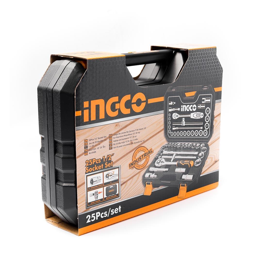 İngco HKTS12251 Endüstriyel 25 Parça 1/2'' Lokma Seti
