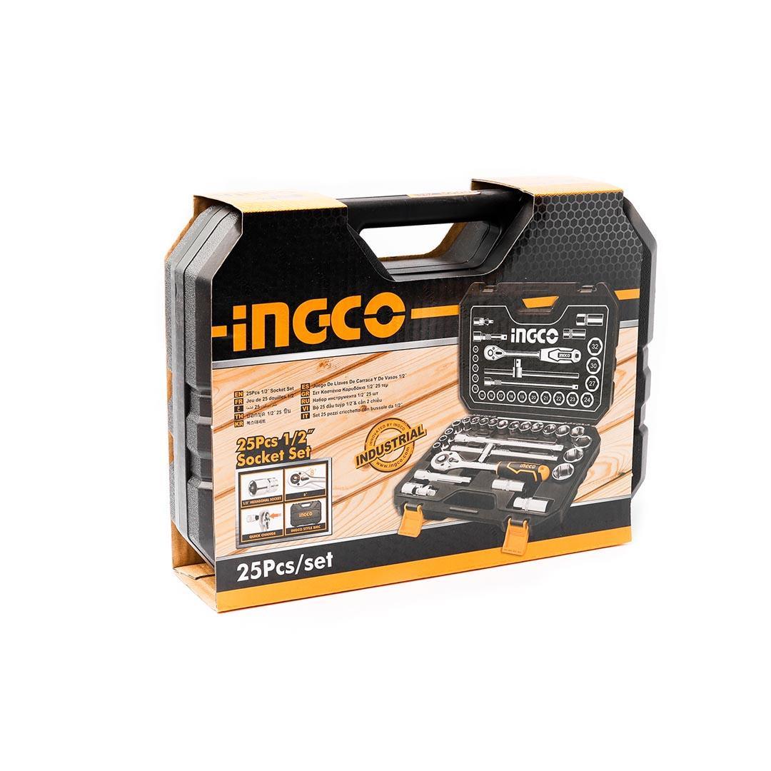 İngco HKTS12251 Endüstriyel 25 Parça 1/2'' Lokma Seti