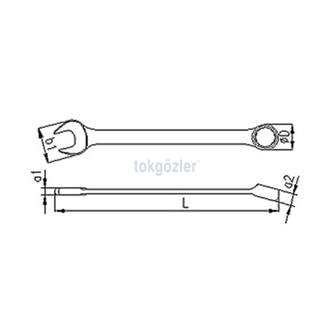 İzeltaş 0322 Kombine Anahtar Kısa Boy Master 15 mm