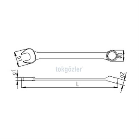 İzeltaş 0330 Kombine Anahtar Uzun Boy 13 mm