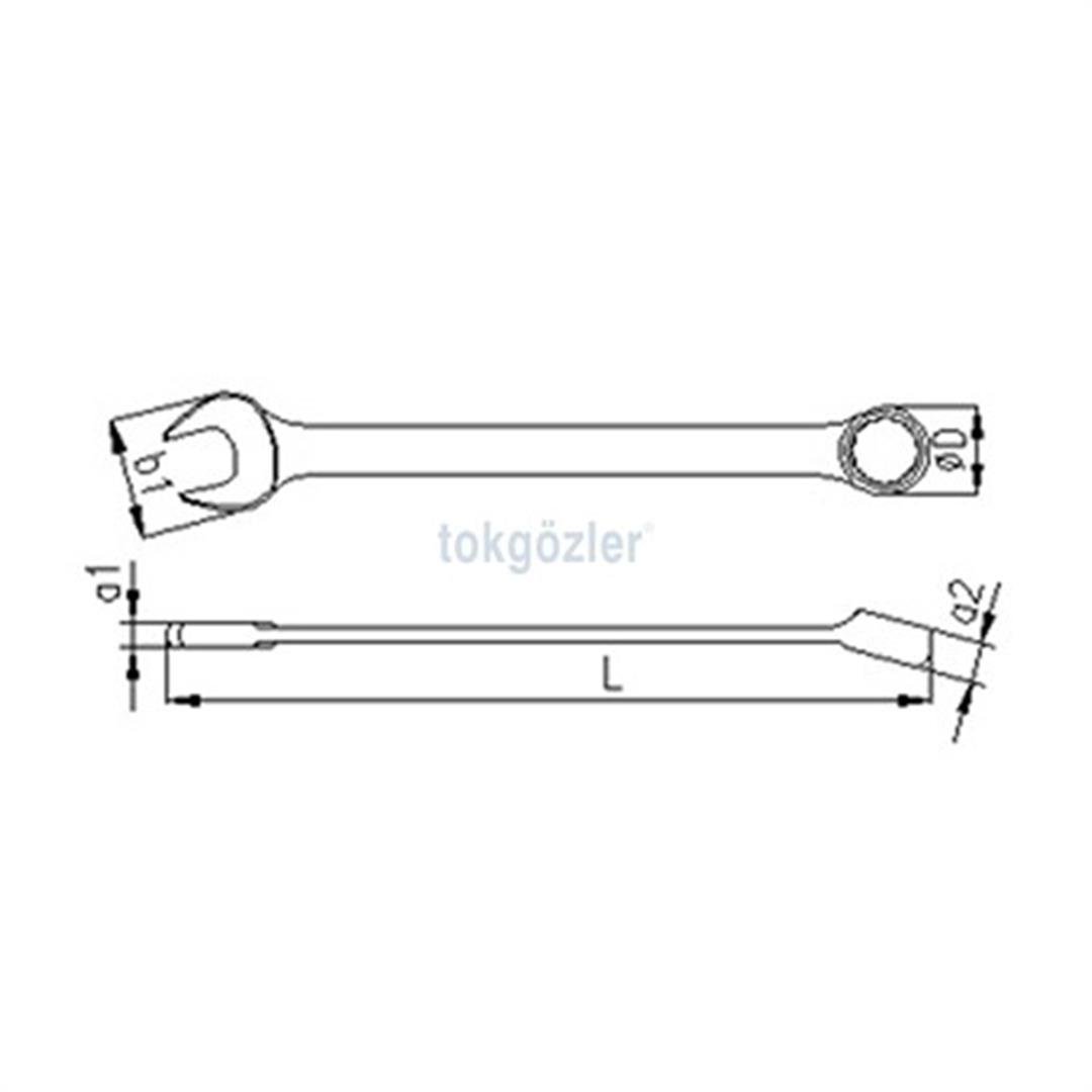 İzeltaş 0360 XL Ekstra Uzun Kombine Anahtar 8 mm