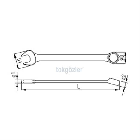 İzeltaş 0360 XL Ekstra Uzun Kombine Anahtar 24 mm