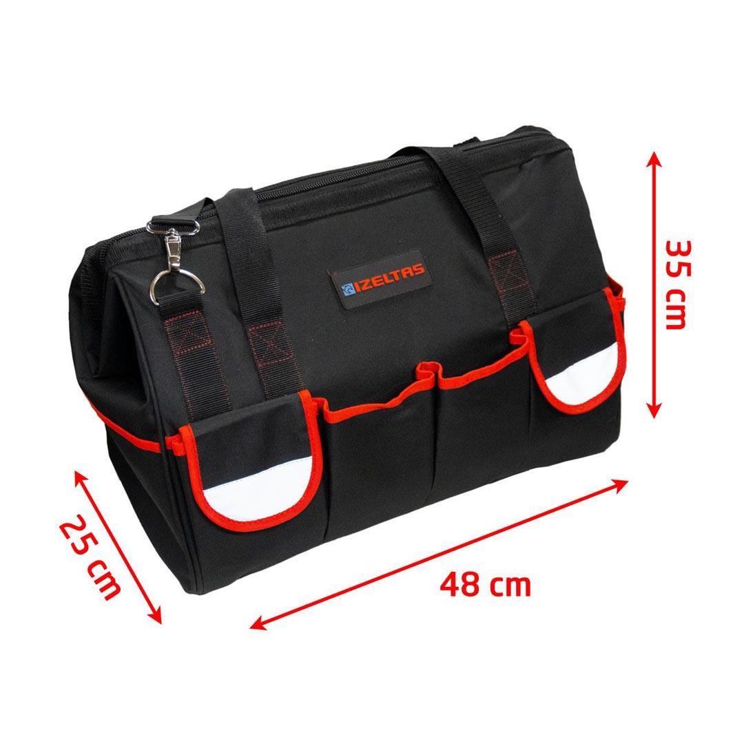 İzeltaş 14000004133 Fermuarlı Bez Alet Takım Çantası - Büyük Boy