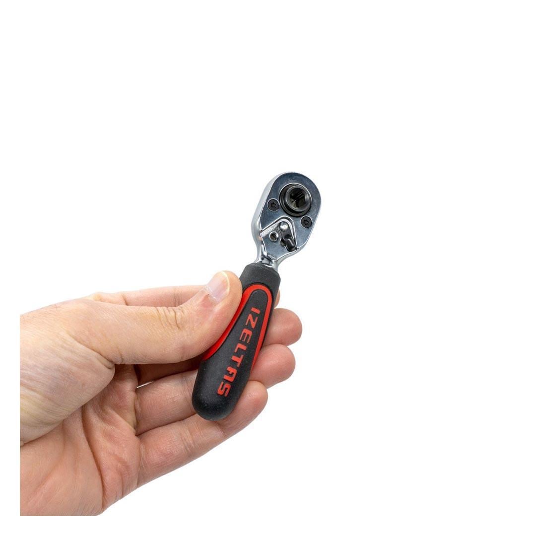İzeltaş 1507062110 1/4” Lokma/Bits Tutuculu Cırcır Kolu (72 Diş)