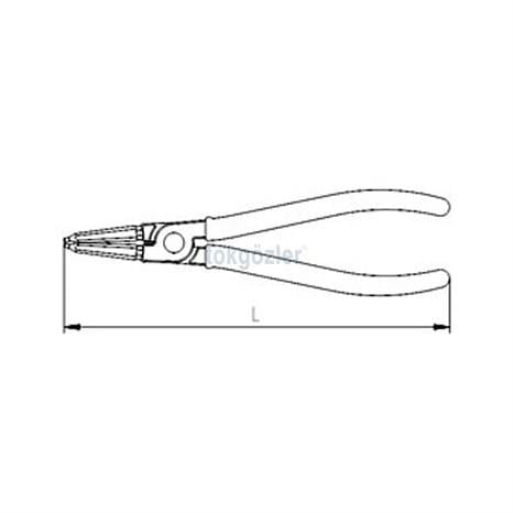 İzeltaş 3321 İç Segman Pensesi (Yaysız Düz) 140 mm