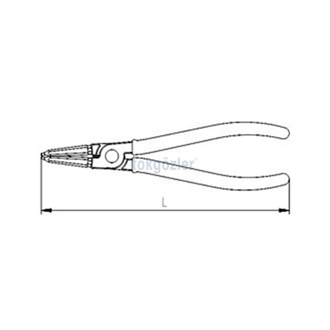 İzeltaş 3321 İç Segman Pensesi (Yaysız Düz) 180 mm