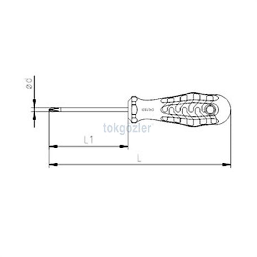 İzeltaş 4350 Ergonomik Serisi Yıldız Uçlu Tornavida 6x100 mm