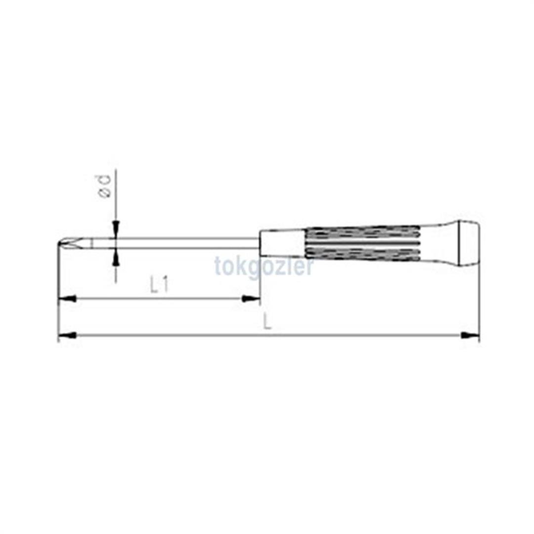 İzeltaş 4520 Elektronikçi Tip (Klemens) Yıldız Uçlu Tornavida 4x150 mm