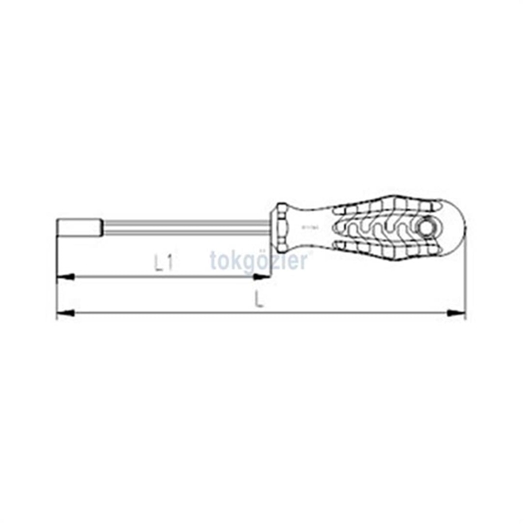 İzeltaş 4780 Manyetik Bits Tutucu Tornavida (Uzun) 6.3x120 mm