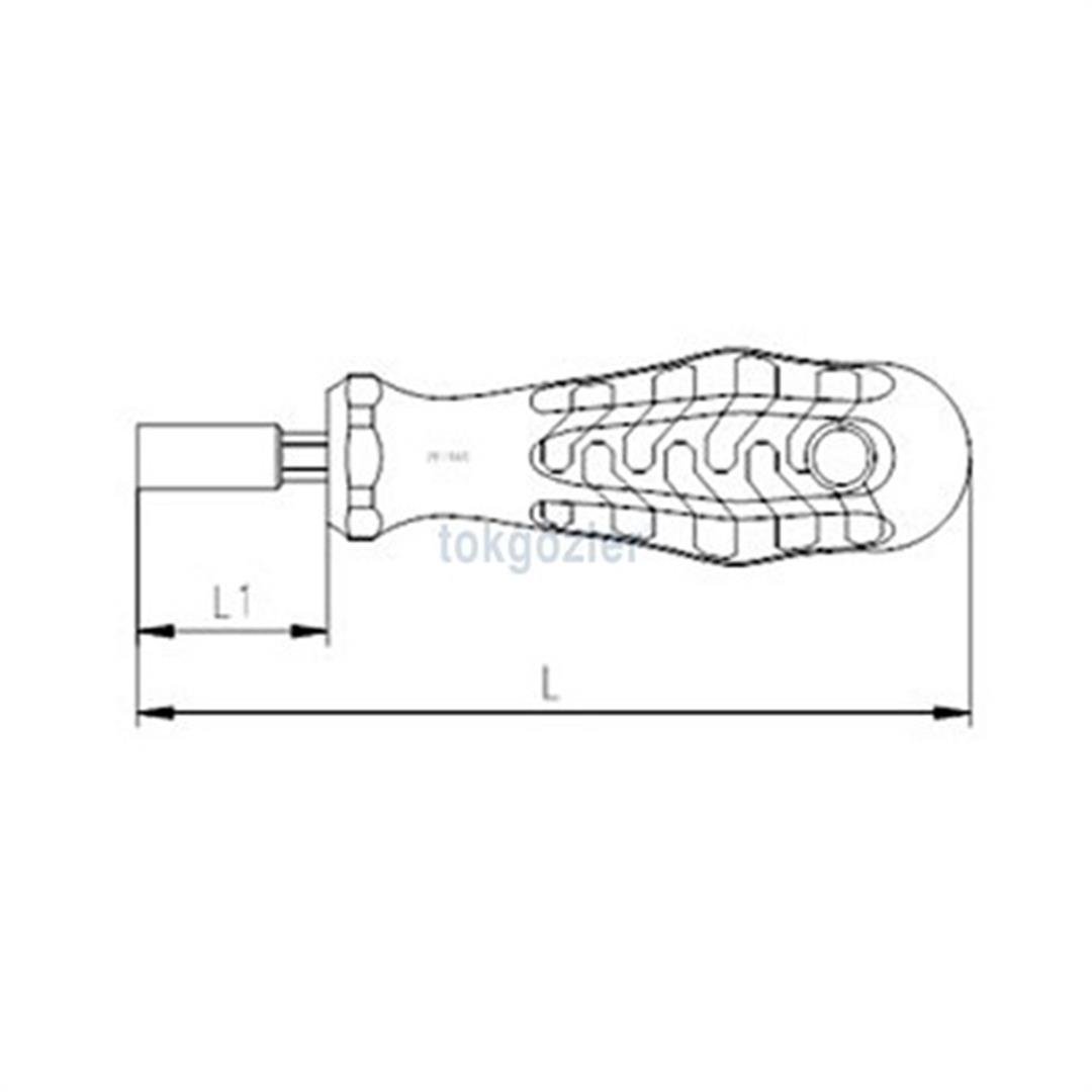 İzeltaş 4785 Manyetik Bits Tutucu Tornavida (Kısa) 6.3x30 mm