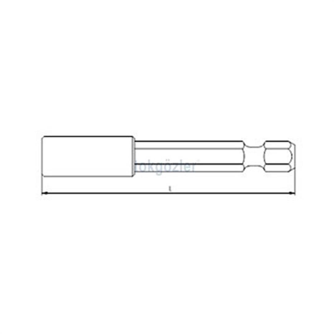 İzeltaş 4790 Üniversal Bits Adaptörü (Manyetik) 6.3x60 mm