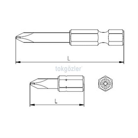 İzeltaş 4820 Yıldız Bits Uç Ph1 50 mm