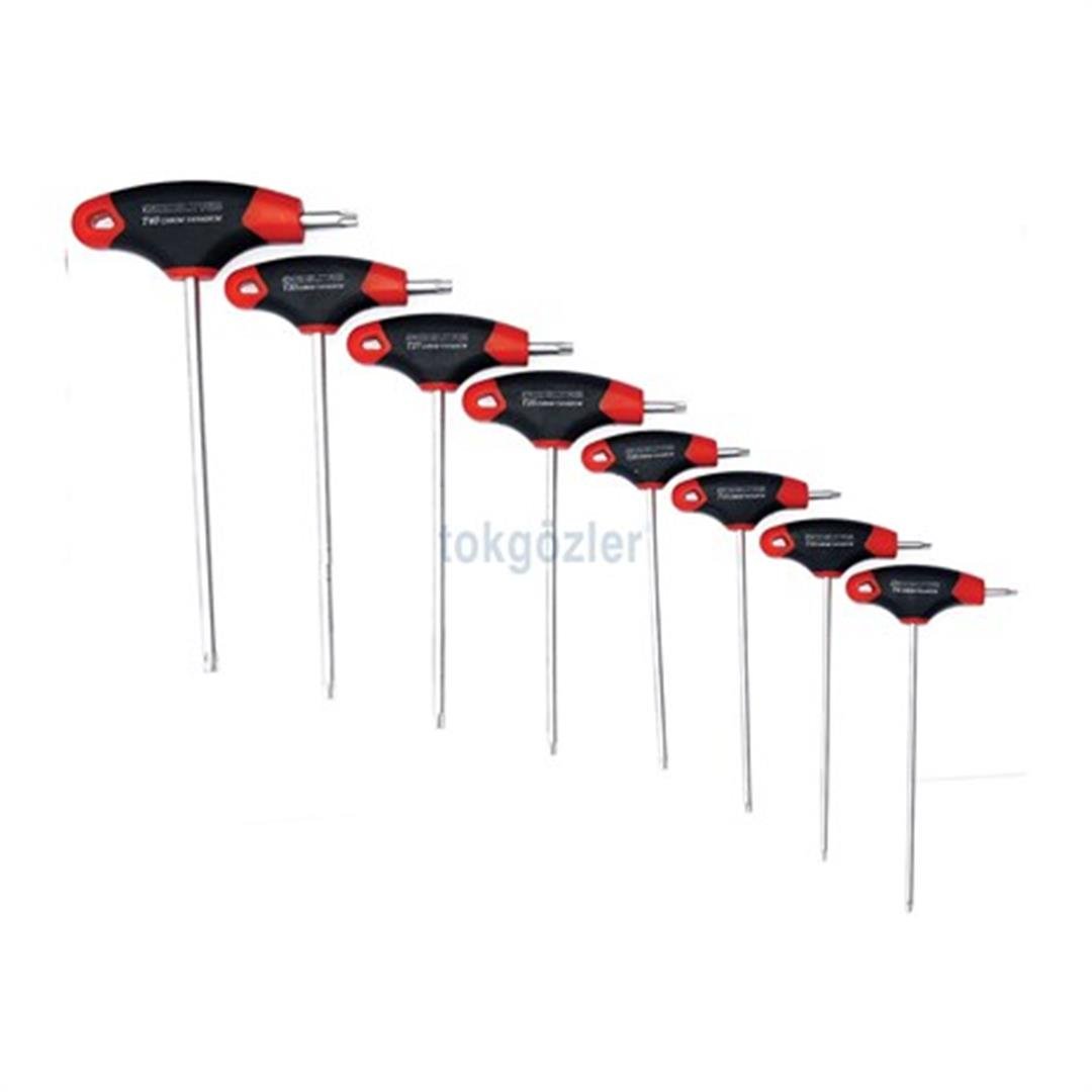 İzeltaş 4909 T Tipi Torx Allen Anahtar Takımı - 8 Parça