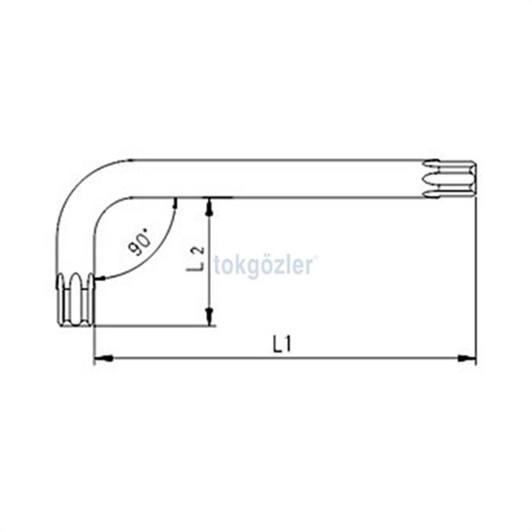 İzeltaş 4910 Torx Allen Anahtar T 27 - 64 mm