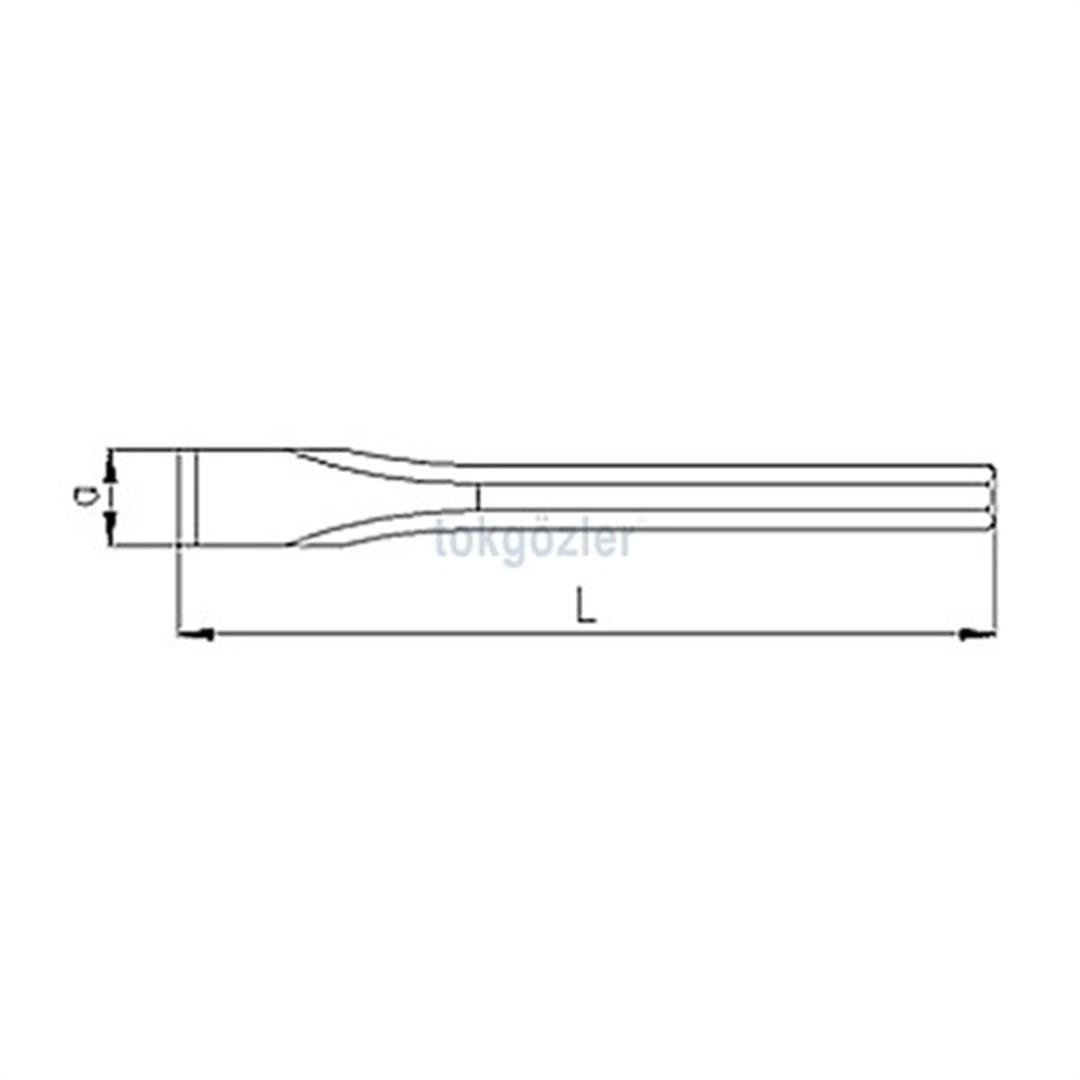 İzeltaş 5510 Tesviyeci Düz Keski Krom Kaplı 125 mm