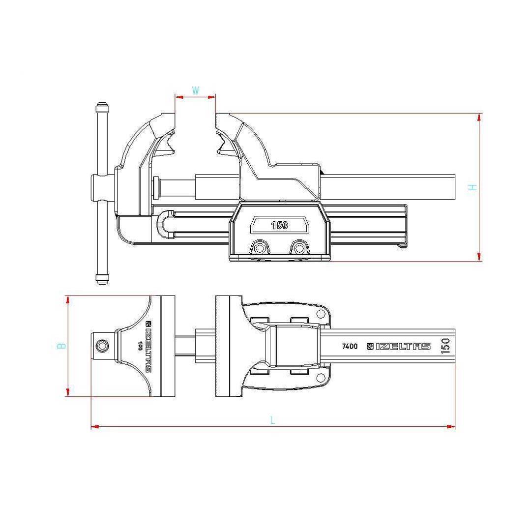 İzeltaş 7400300175 Dövme Çelik Mengene 175 mm