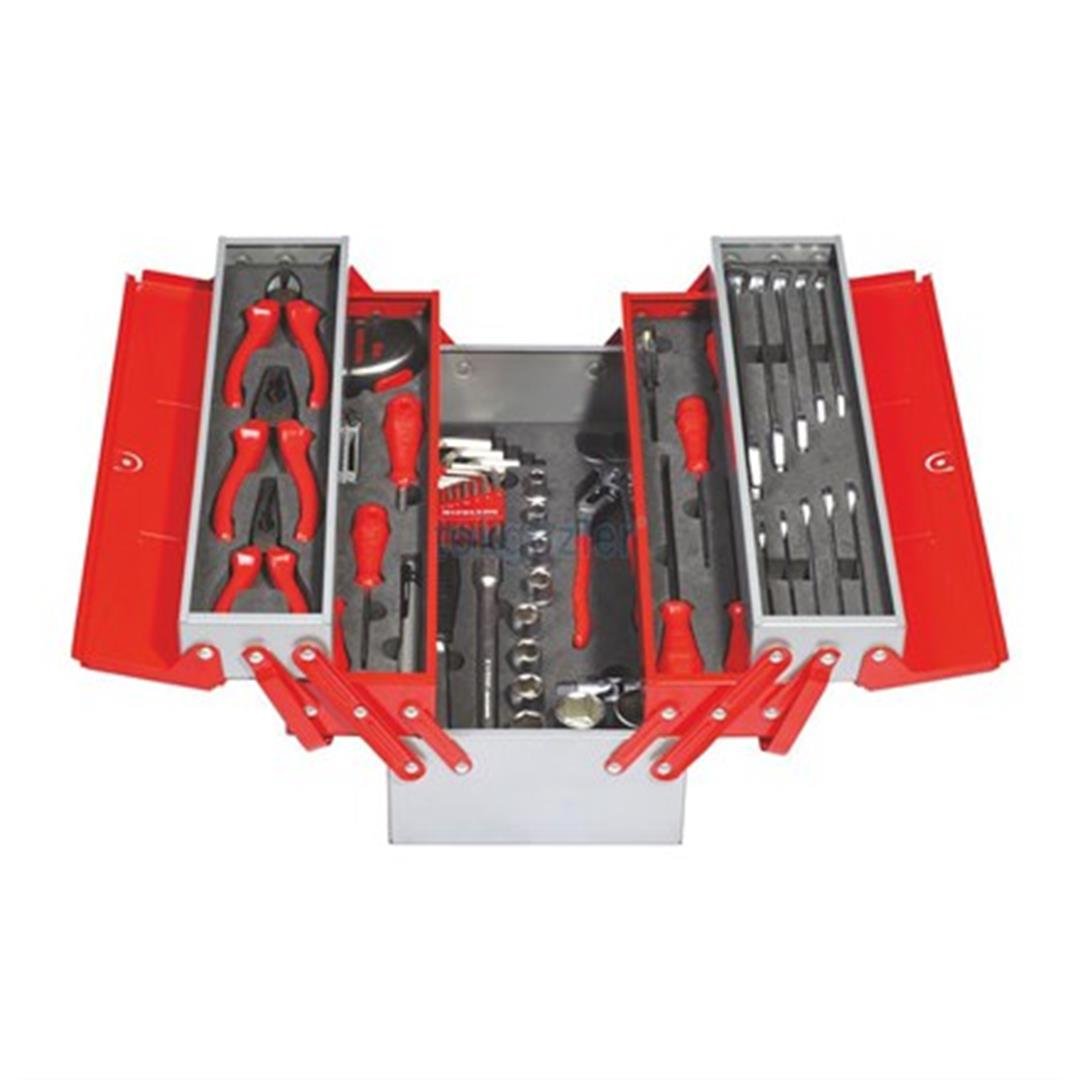 İzeltaş 8420 Mekanik Takım Çantası 5 Gözlü 62 Parça