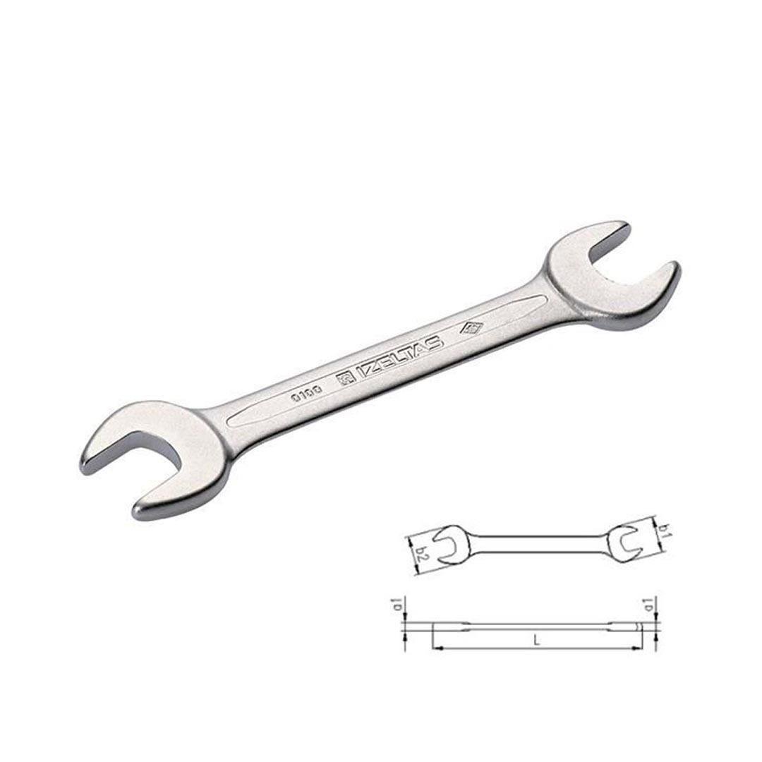 İzeltaş İki Ağız Anahtar Kısa Boy 18x22 mm