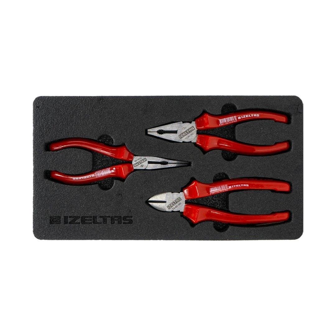 İzeltaş Opak Seri 160 mm Pense Yan Keski Kargaburun Seti 3 Parça