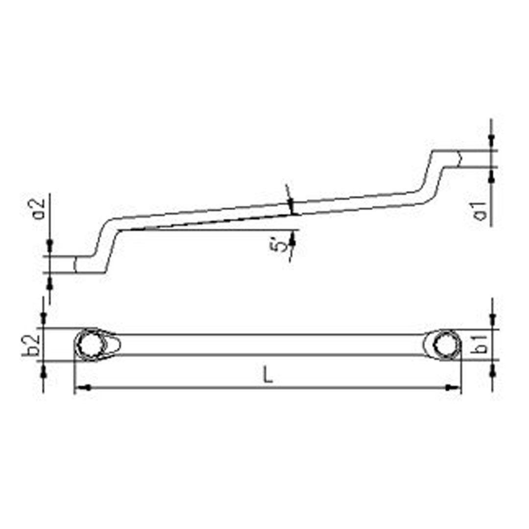 İzeltaş Yıldız İki Ağız Anahtar 21x23 mm