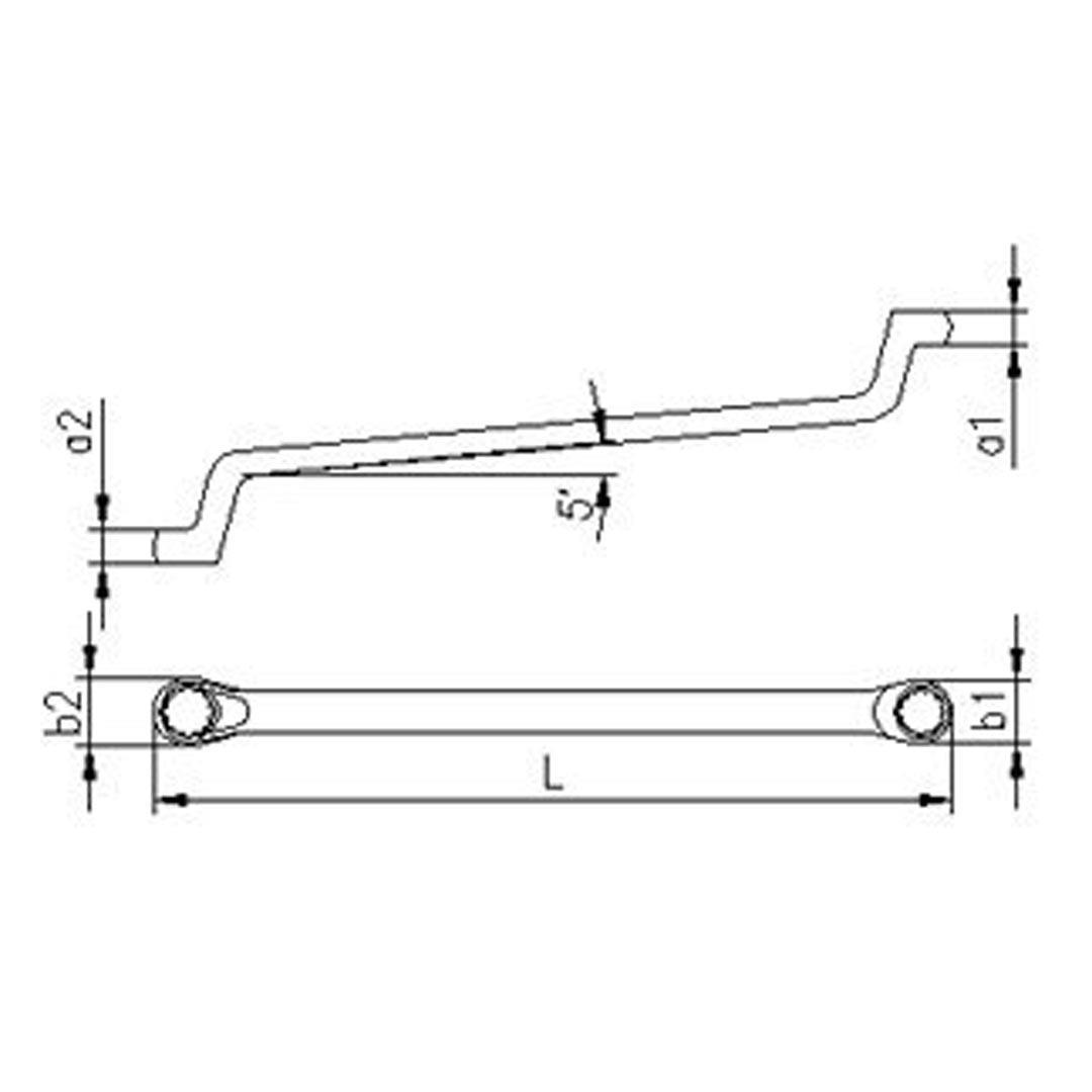 İzeltaş Yıldız İki Ağız Anahtar 25x28 mm