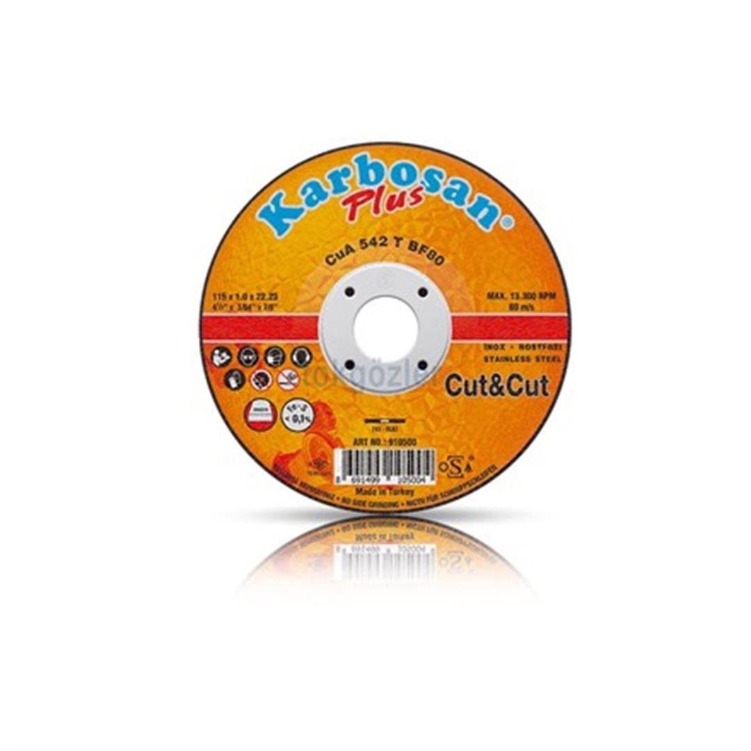 Karbosan 125x1.0x22.23 Cut ve Cut Plus İnce Kesme Diski 910520 (CuA 542 T BF80)