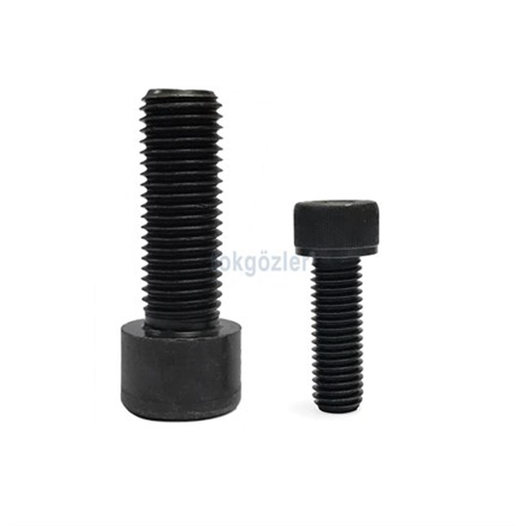 M12x120 DIN 912 İmbus 8.8 Kalite Çelik Cıvata Siyah