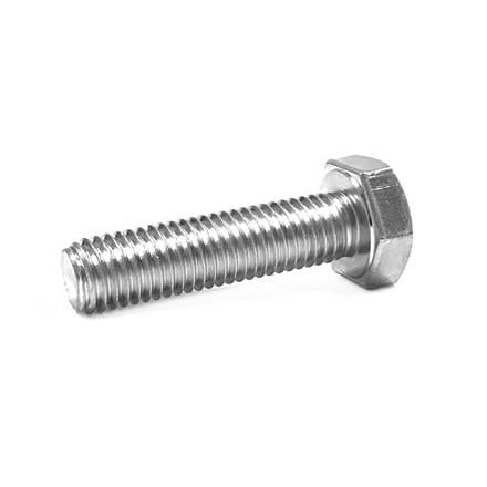 M12x40 DIN 933 8.8 Kalite AKB (Altı Köşe Başlı) Çelik Cıvata Beyaz 50 Adet
