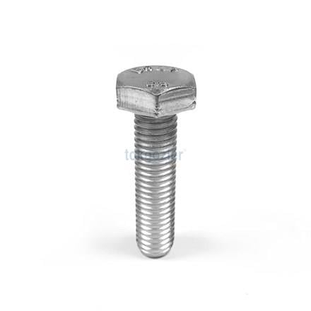 M12x65 DIN 933 8.8 Kalite AKB (Altı Köşe Başlı) Çelik Cıvata Beyaz