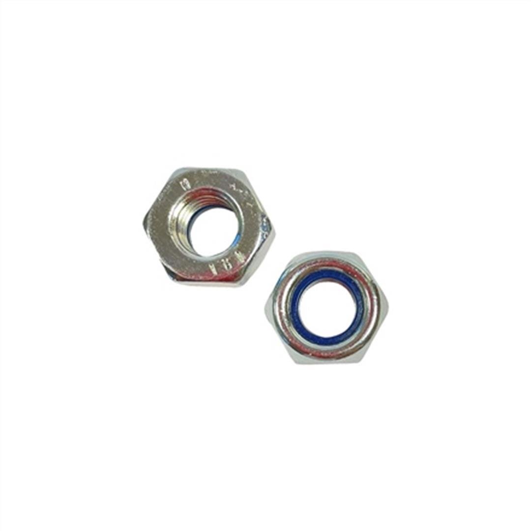M24 DIN 985 Fiberli Çelik Somun Beyaz