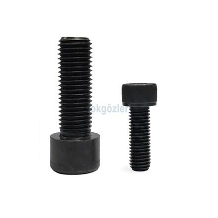M5x80 DIN 912 İmbus 8.8 Kalite Çelik Cıvata Siyah