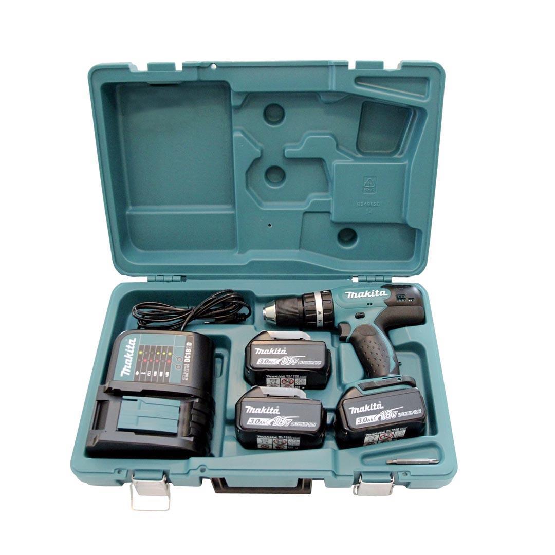 Makita DHP453SFE3 18V 3x3.0 Ah Li-ion Üç Akülü Darbeli Matkap Vidalama