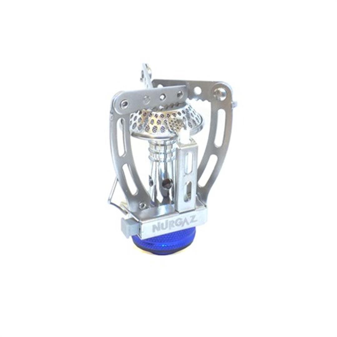 Nurgaz NG-078 Mikro Ocak Ilgaz + Nurgaz NG-203-V Vidalı Yedek Gaz Kartuşu 80 gr. (Kartuş Dahil)