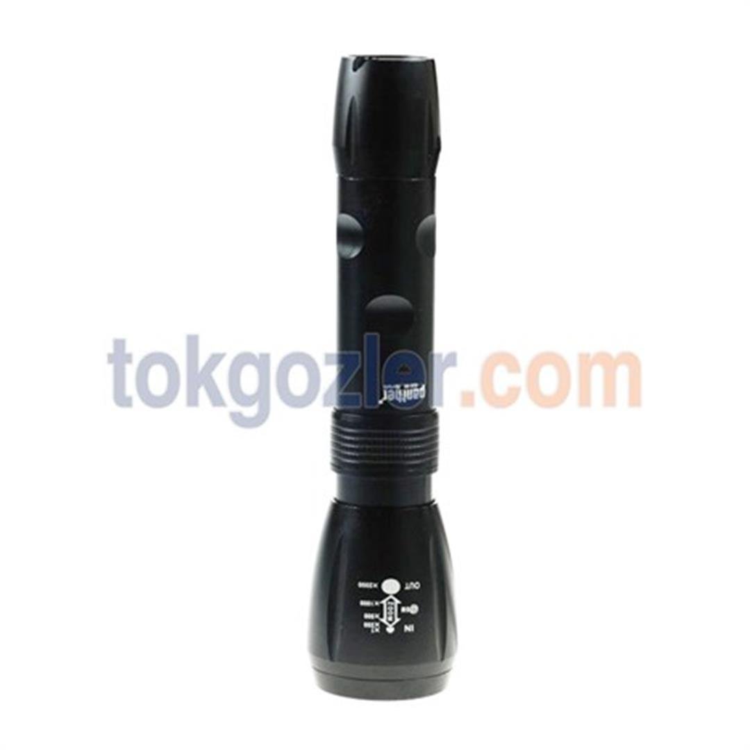 Panther GLK-96-5W T6 Led Silah Aparatlı Şarjlı Fener 1000 Lumen